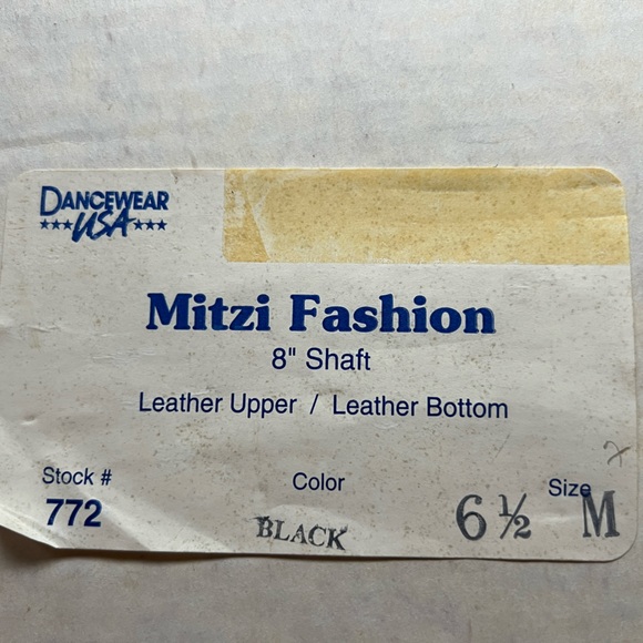 Square Dancing Boots - All Leather with Fringe, Black, 6 1/2 - Picture 6 of 6